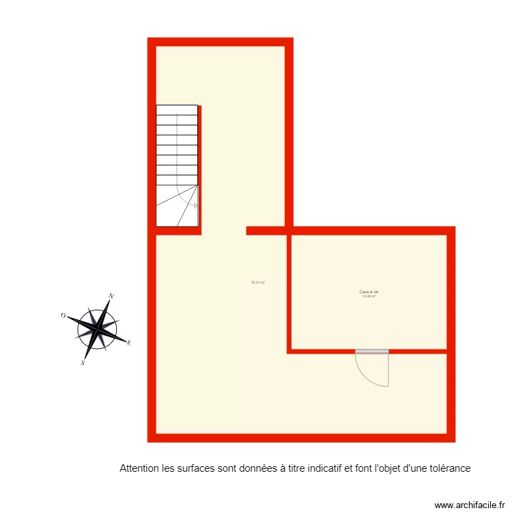 BI  3240 cave non c&ocirc;t&eacute;. Plan de 