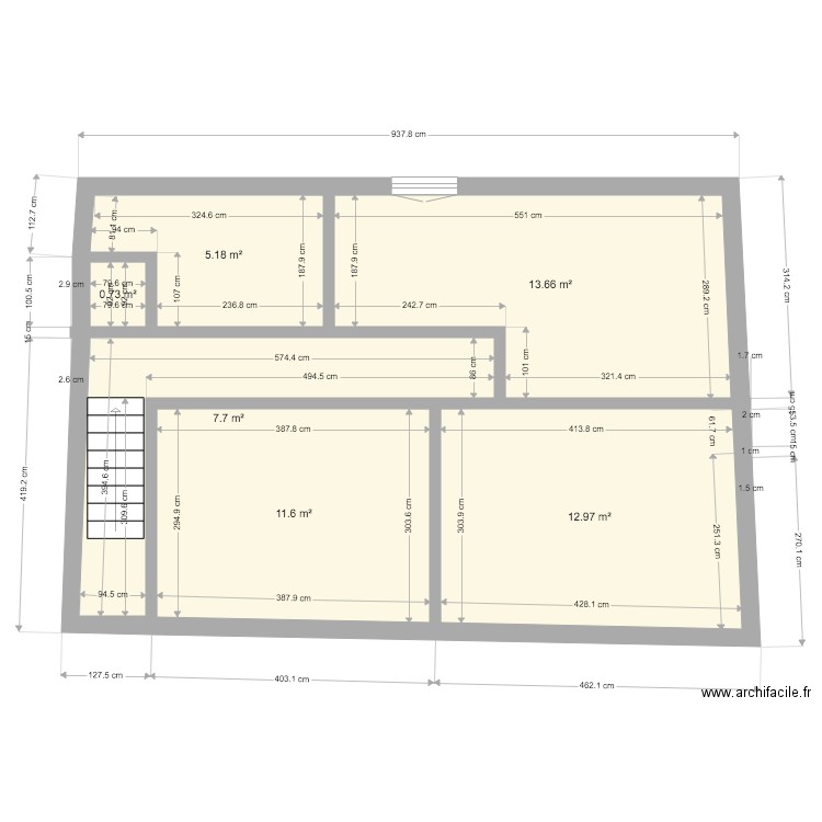 st x etage. Plan de 0 pièce et 0 m2