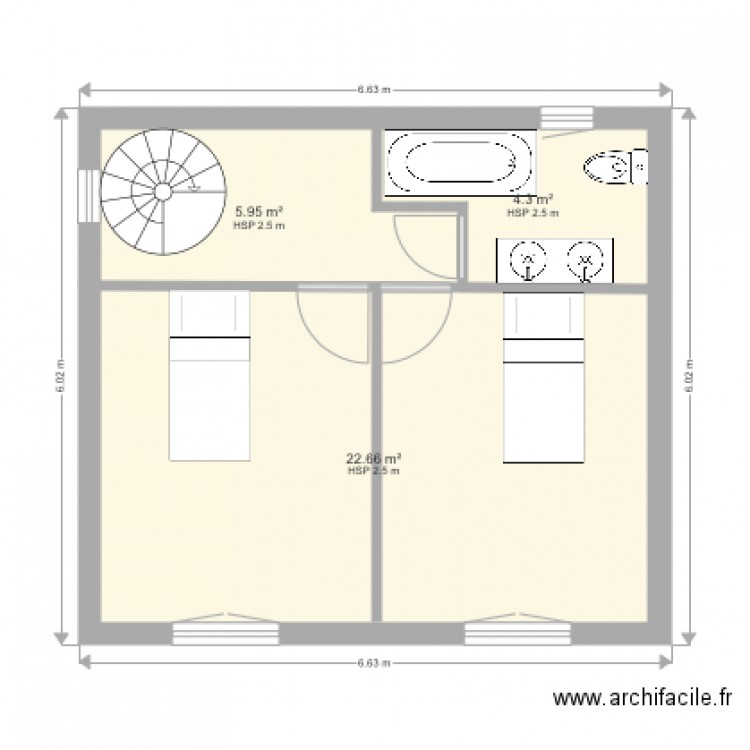 1er étage bis Bellevue . Plan de 0 pièce et 0 m2