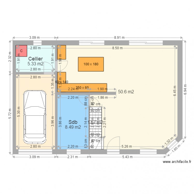 BOULANGER DAMMAN RDC. Plan de 0 pièce et 0 m2