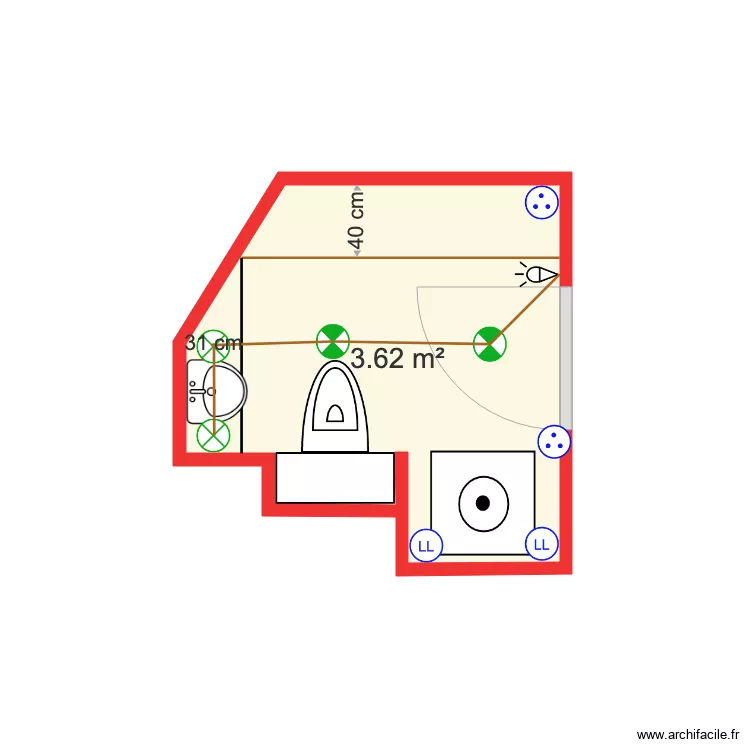 Toilettes Armand Carrel. Plan de Toilettes Armand Carrel. Plan de