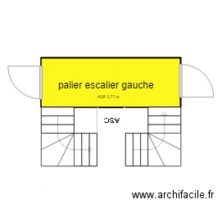 palier escalier gauche immeuble 4 vincennes. Plan de 0 pièce et 0 m2