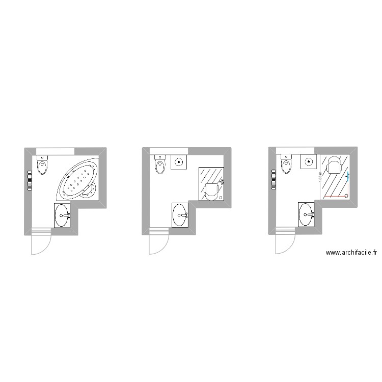 M. P Justine. Plan de 3 pièces et 17 m2