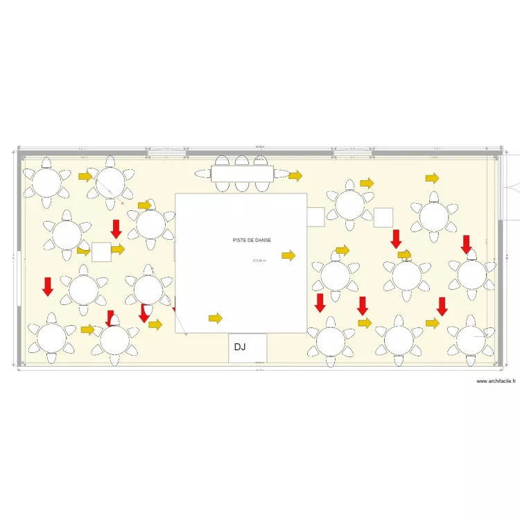 Plan salle mariage 16 tables. Plan de 