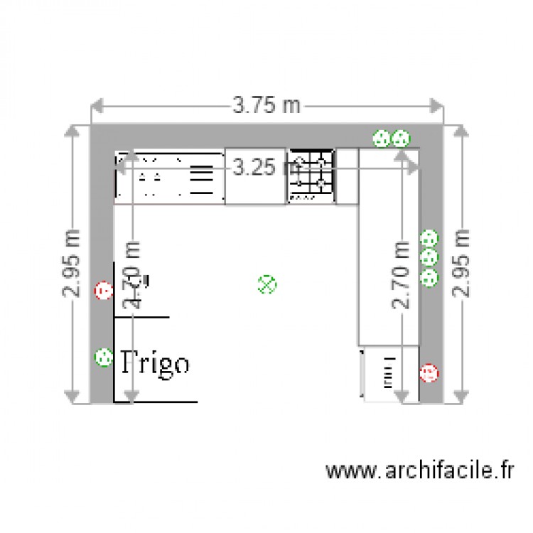 cuisine. Plan de 0 pièce et 0 m2