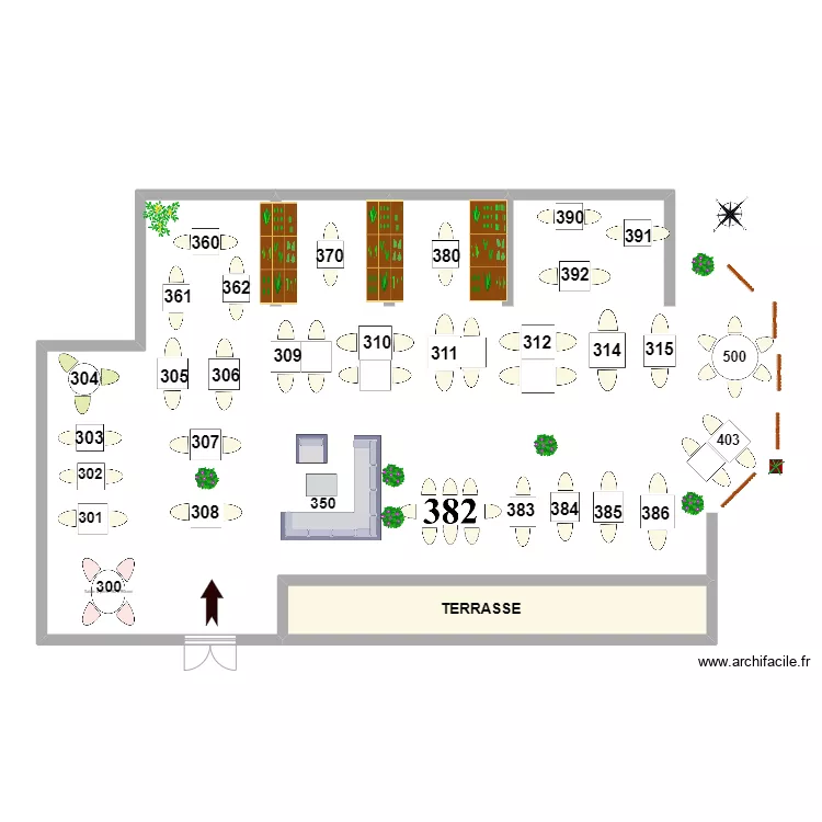 TERRASSE RESTO JUIN 23. Plan de 