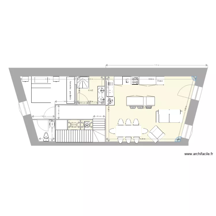 Paziols cuisine 2. Plan de 