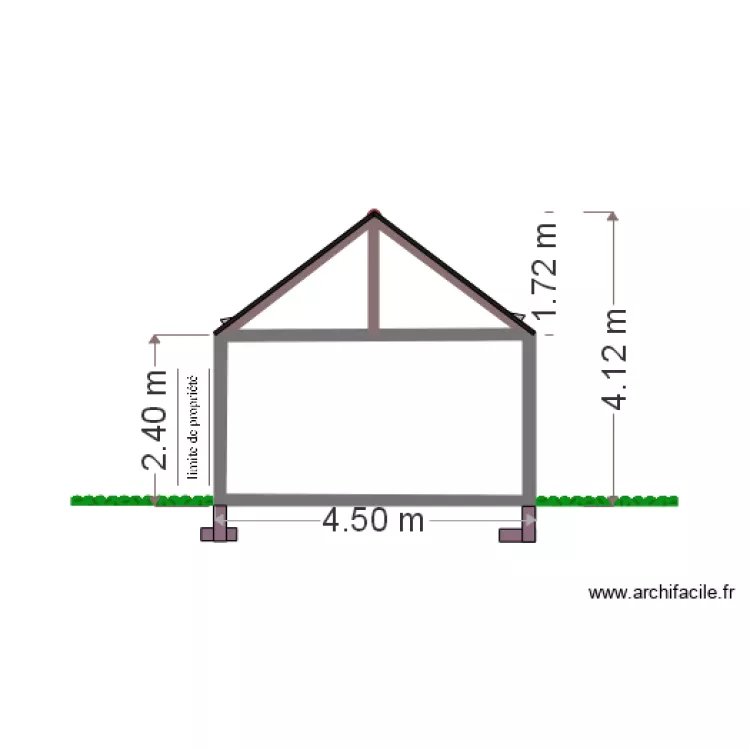 Pignon Est 8 par 45. Plan de Pignon Est 8 par 45. Plan de