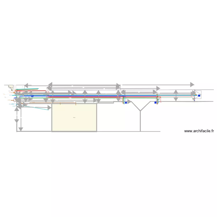 Implantation des r&eacute;seaux D 1 V. Plan de 
