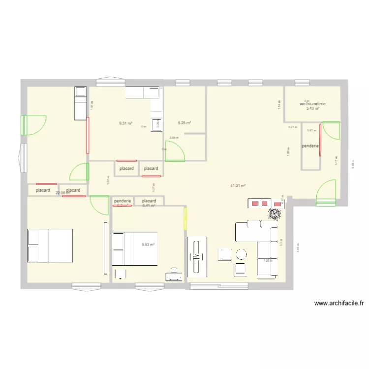 maison de sophie v2 et mob. Plan de 