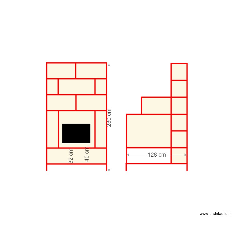 Bookcase4Frontview. Plan de 0 pièce et 0 m2