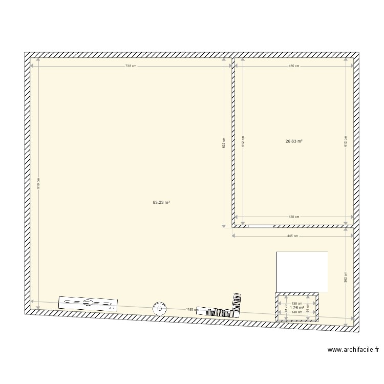 ETAGE AVEC TERRASSE. Plan de 0 pièce et 0 m2