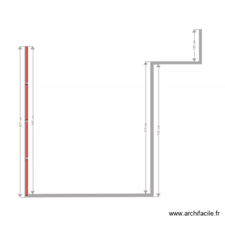 cloture terasse. Plan de 