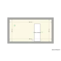 Vue plane mur salon chambre depuis salon