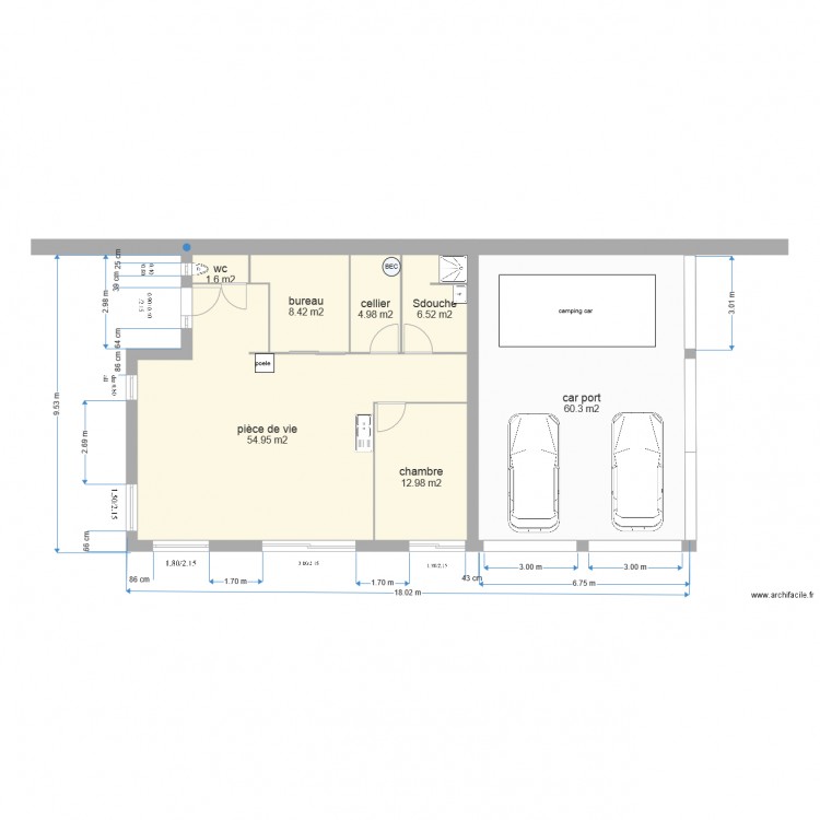 Plan projet mercredi. Plan de 0 pièce et 0 m2