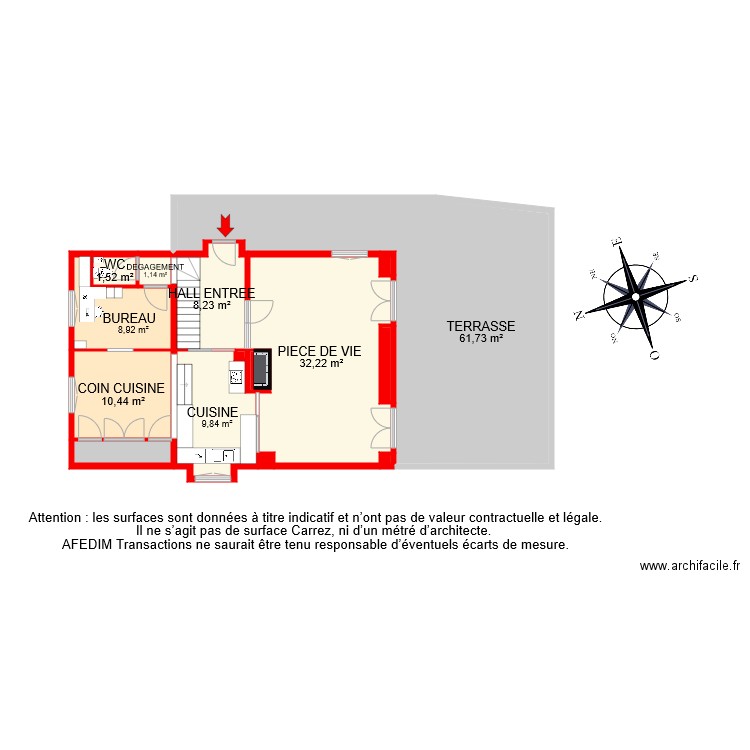 BI 4985 MAISON RDC PASCAL. Plan de 15 pièces et 139 m2