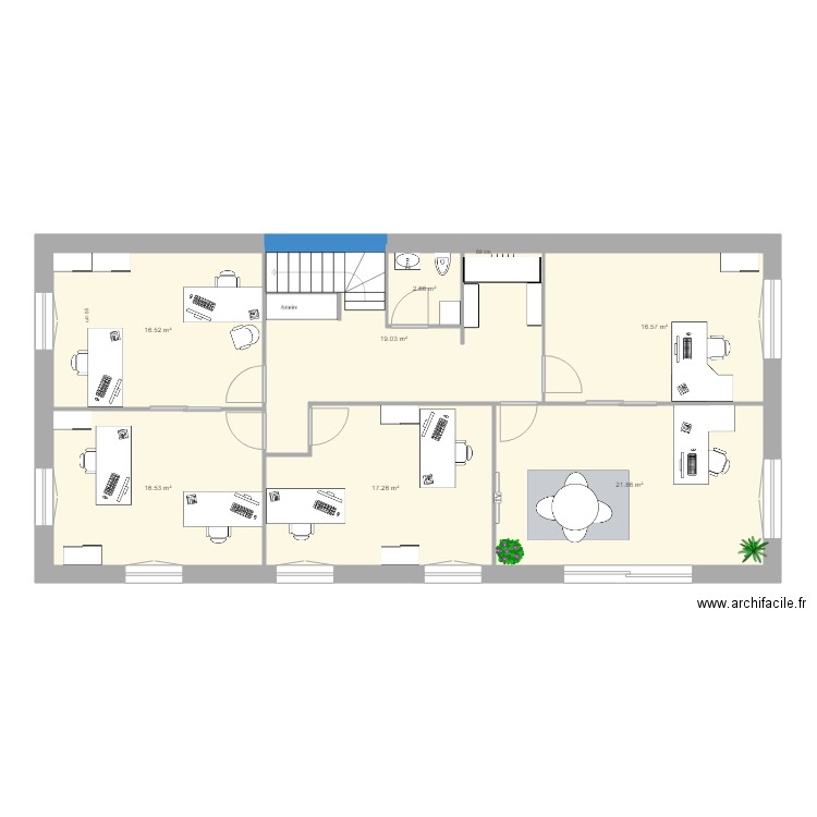 sogeca bouscat bis. Plan de 14 pièces et 221 m2