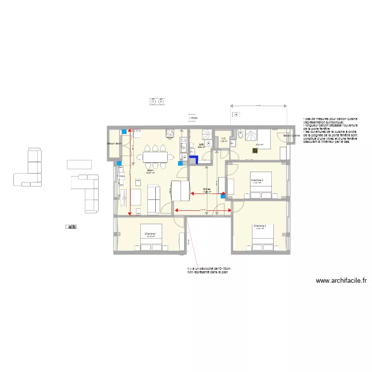 Place Baille mobilier Salon SRA 3. Plan de 