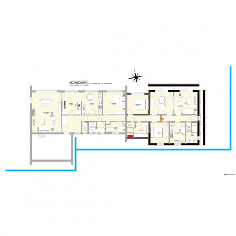 VEDRIN 92 m2 étape  2. Plan de 0 pièce et 0 m2