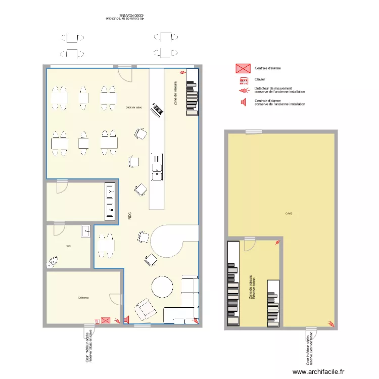 TABAC LE LONGCHAMP Alarme. Plan de 