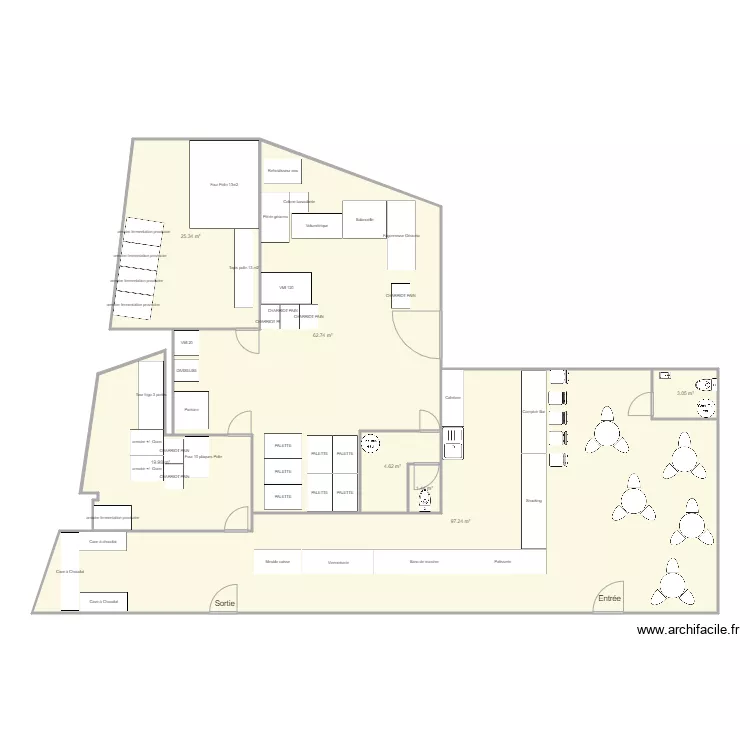 Biscuiterie. Plan de 