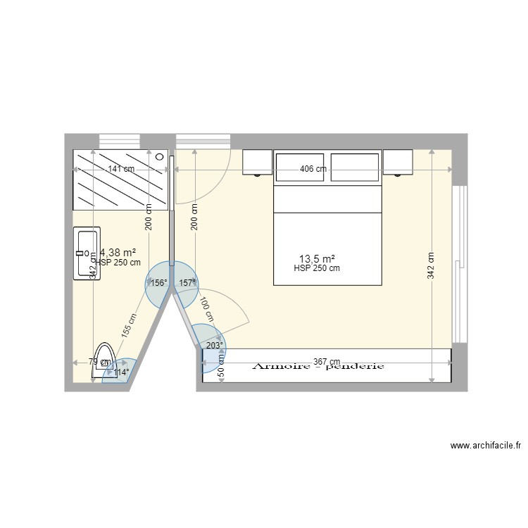 chambre Parental. Plan de 0 pièce et 0 m2