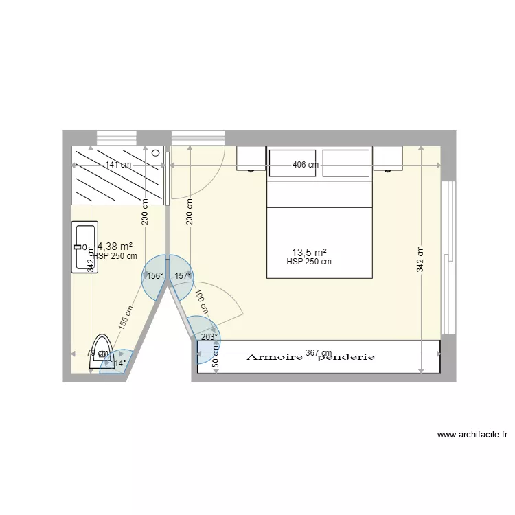 chambre Parental. Plan de 