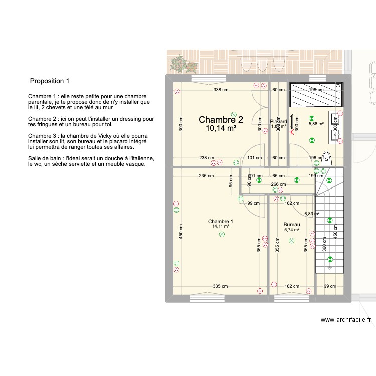 Jeje - Propo étage. Plan de 0 pièce et 0 m2
