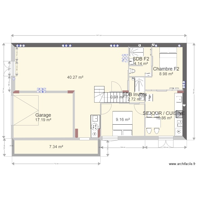 PROJET THOS BELAUD PLACO. Plan de 0 pièce et 0 m2