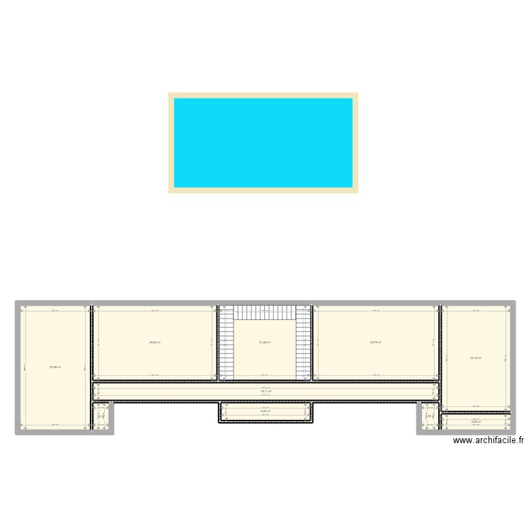 MANOIR GARAUX r+1. Plan de 10 pièces et 162 m2