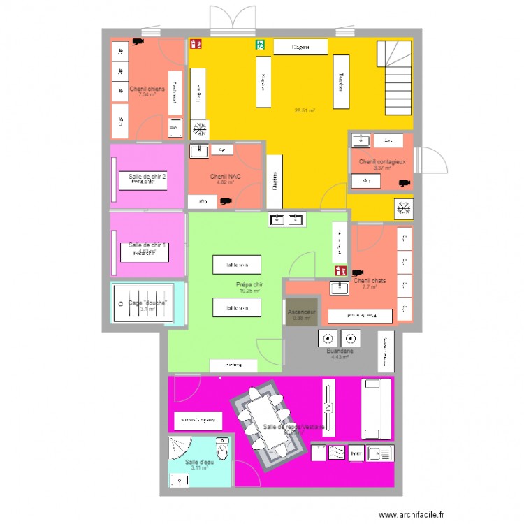 SS clinique veto. Plan de 0 pièce et 0 m2