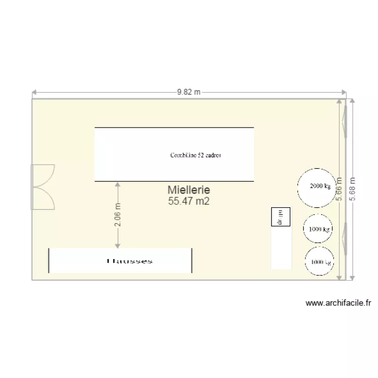 miellerie seb. Plan de 