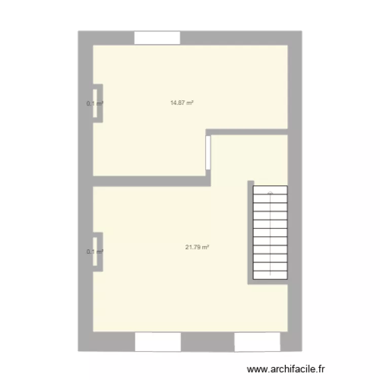 Maison ouvri&egrave;re-etage. Plan de 