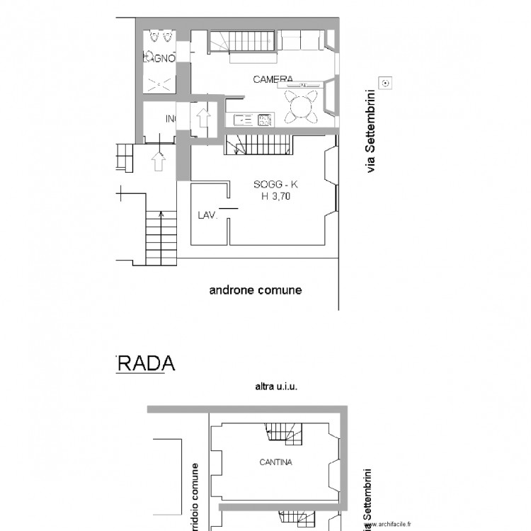 SETTEMBRINI UNO. Plan de 0 pièce et 0 m2