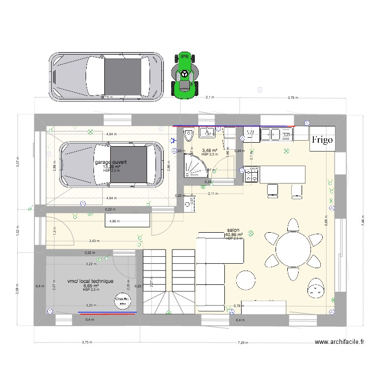 PLAN 1 -1. Plan de 10 pièces et 135 m2