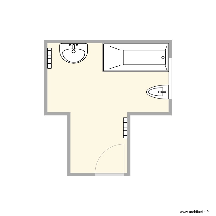 plan avant travaux le goff. Plan de 1 pièce et 7 m2