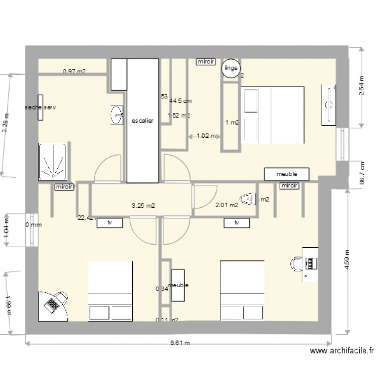 ETAGE 1. Plan de 0 pièce et 0 m2