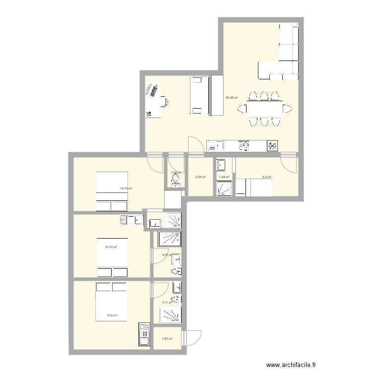 Paris 6. Plan de 0 pièce et 0 m2