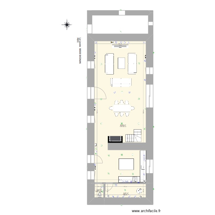 MARION LE LEVEE RDC AMENAGEMENT . Plan de 0 pièce et 0 m2