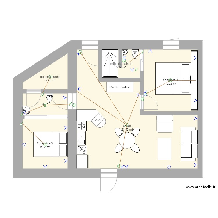 gite 2. Plan de 0 pièce et 0 m2