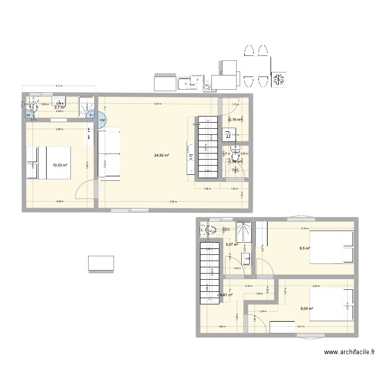 casaportugal4. Plan de 9 pièces et 71 m2