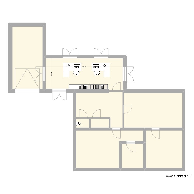 Marcy plan surelevation bureau. Plan de 8 pièces et 113 m2