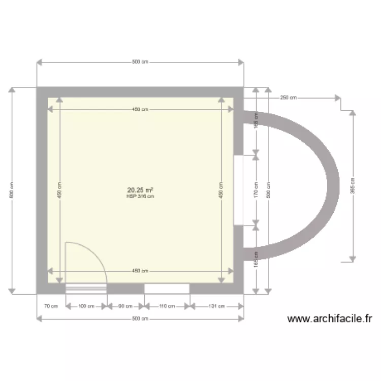 four vue dessus. Plan de 