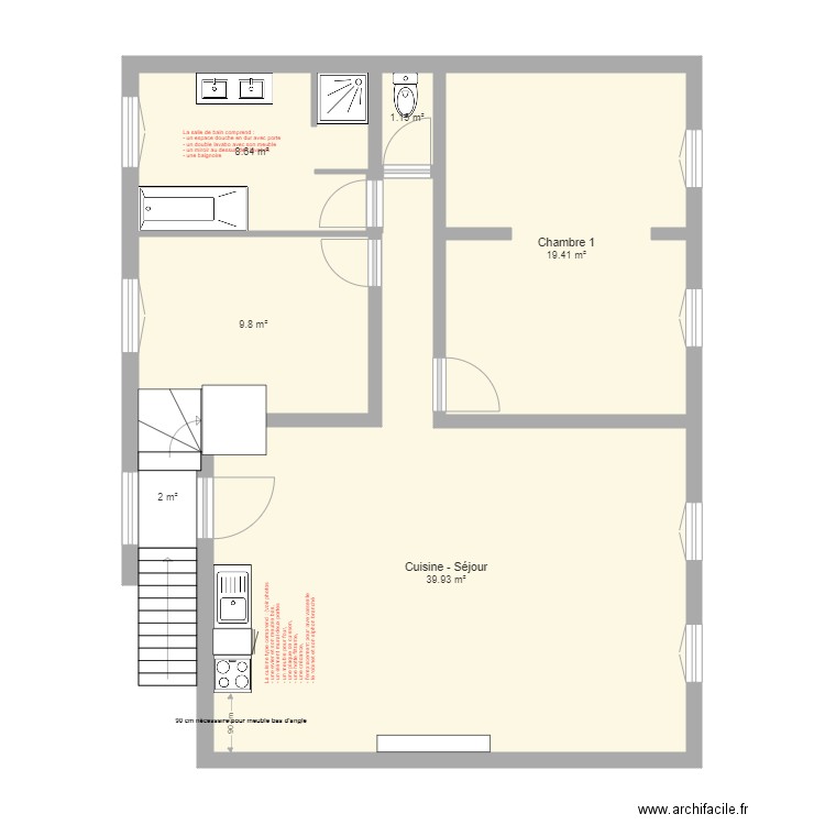 Appartement 1 . Plan de 0 pièce et 0 m2