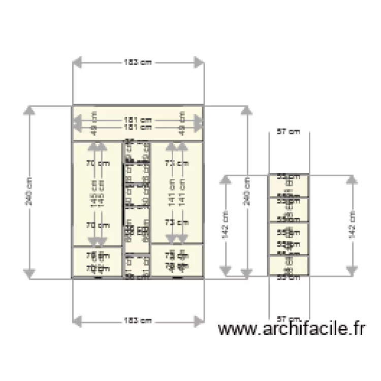 dressing lamballe. Plan de dressing lamballe. Plan de