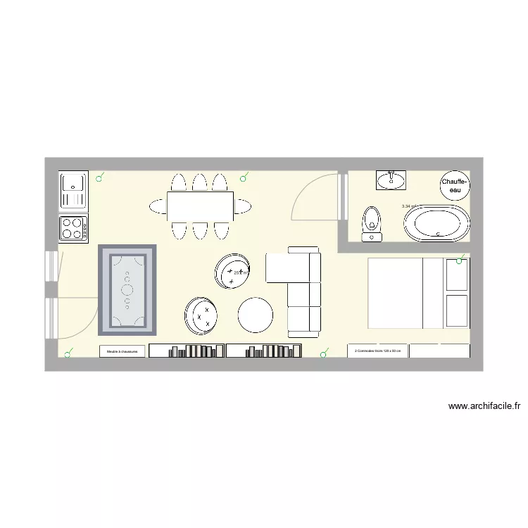 Linas Studio i Guttet. Plan de 