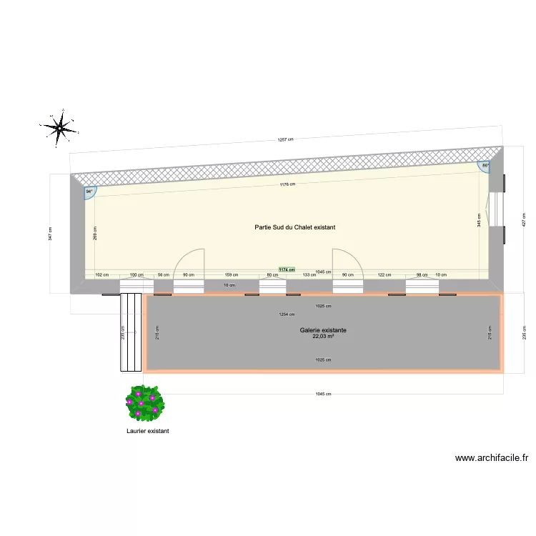 Galerie Montisbrand existant v4. Plan de 