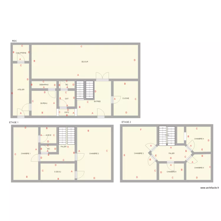 CHAMBARETAUD. Plan de 