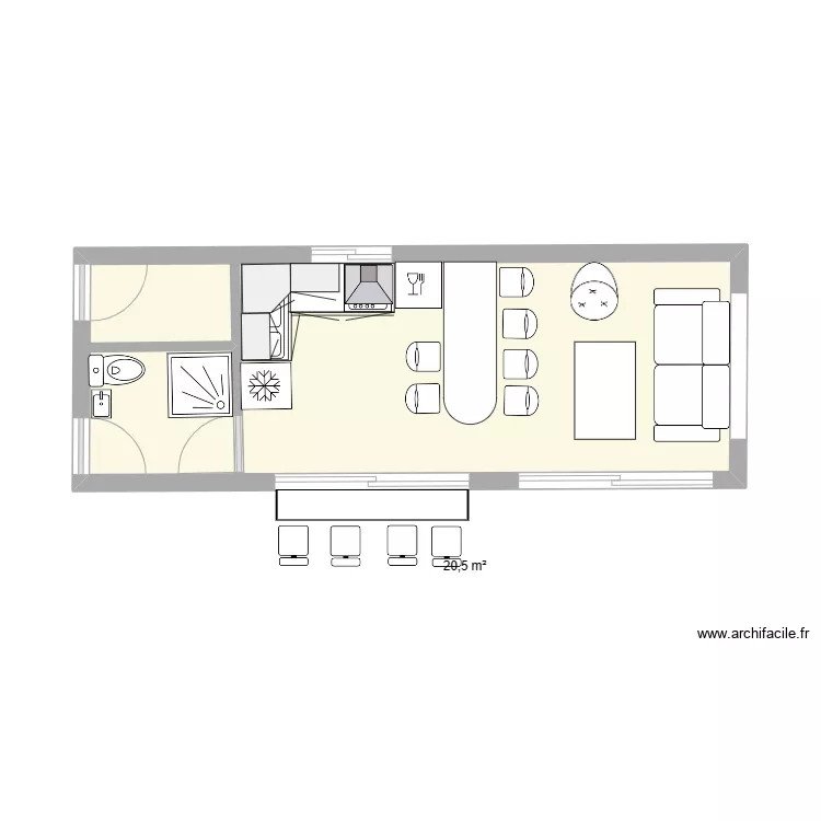  POOL HOUSE PIERRE 8,30 X 3 = 24,90 M2 (25)..... Plan de 