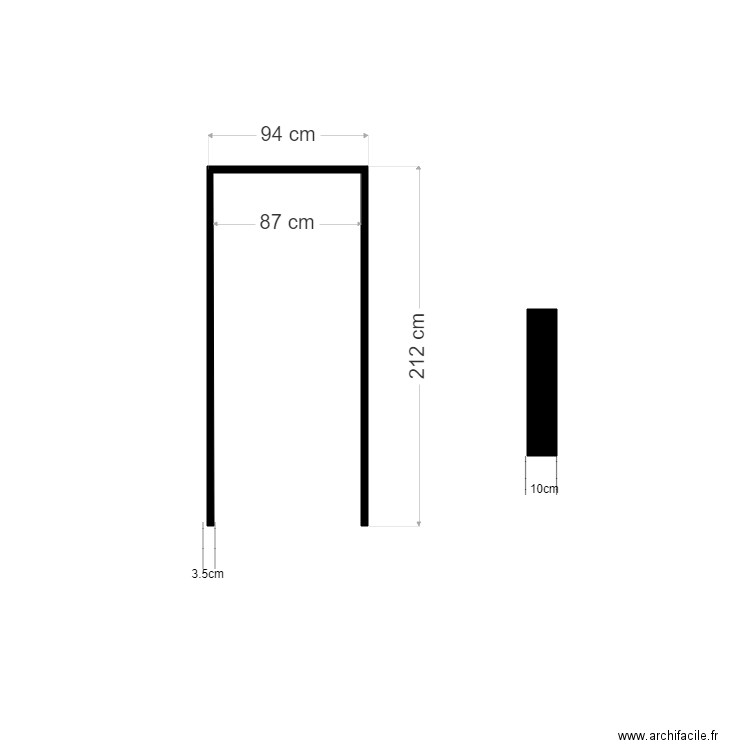 FAUX CADRE 94x212. Plan de 0 pièce et 0 m2